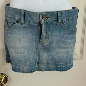 Abercrombie vintage denim skirt frayed